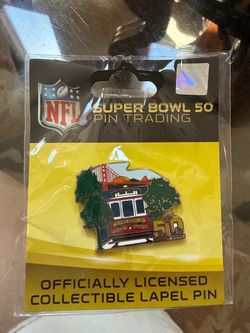 Super Bowl 50 San Francisco Cable Car Official NFL Lapel Pin – Sealed