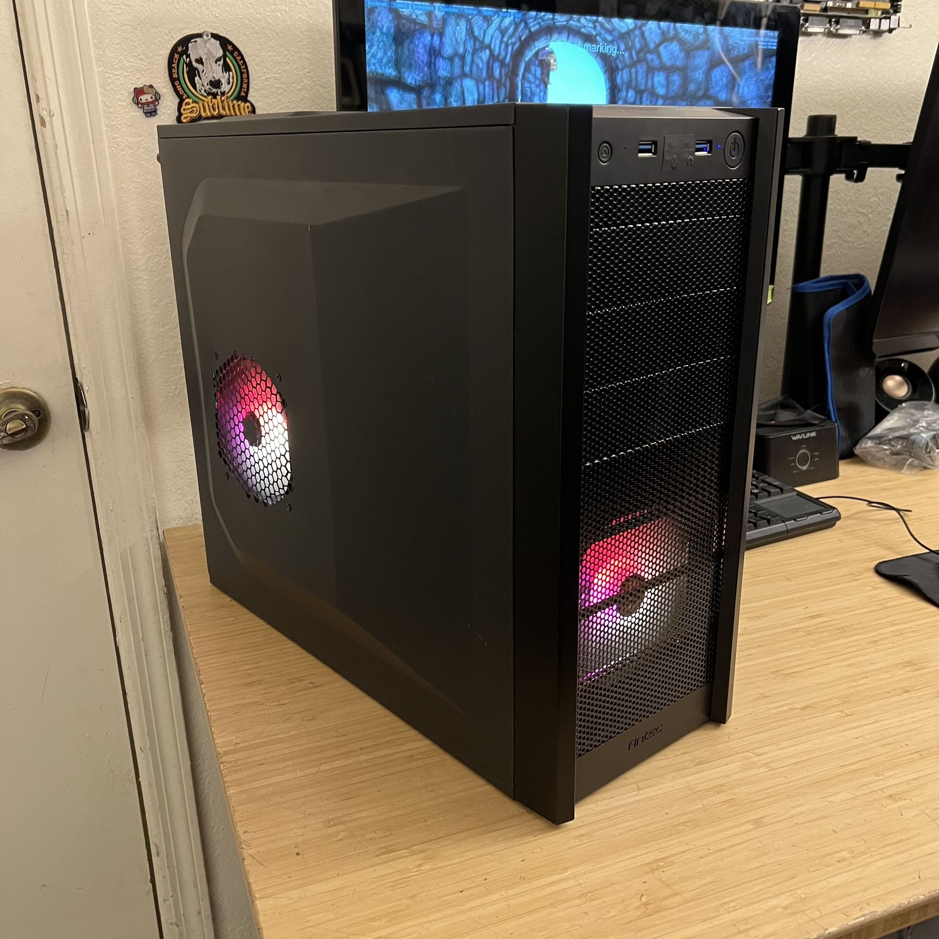 FAST Custom Built Gaming PC / Intel Core i5 6600 CPU / 16GB DDR4 RAM / RX 470 8GB GPU / 240GB SSD + 1TB HDD / RGB / Windows 11 Pro