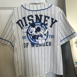 NEW Disney 100 Licensed Baseball Short Sleeve Shirt