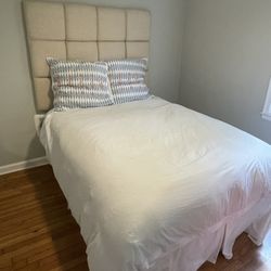 Full Size Bed With Adjustable Frame And Hanging Headboard