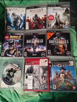 PS3 games, $5 each