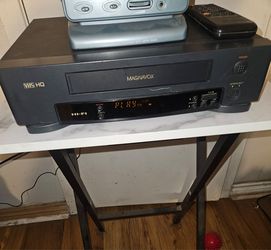 Vintage Magnavox VHS HQ VCR with remote.