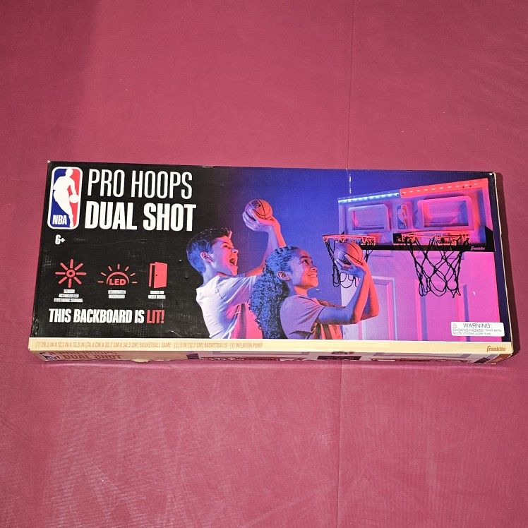 NEW NBA Pro Hoops Dual Shot Basketball Game – LED Backboard, Electronic Scoring