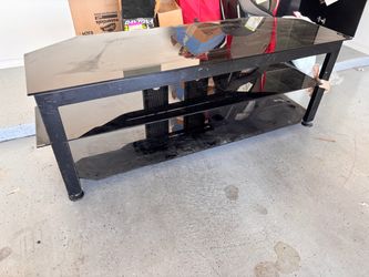 Glass tv stand entertainment center