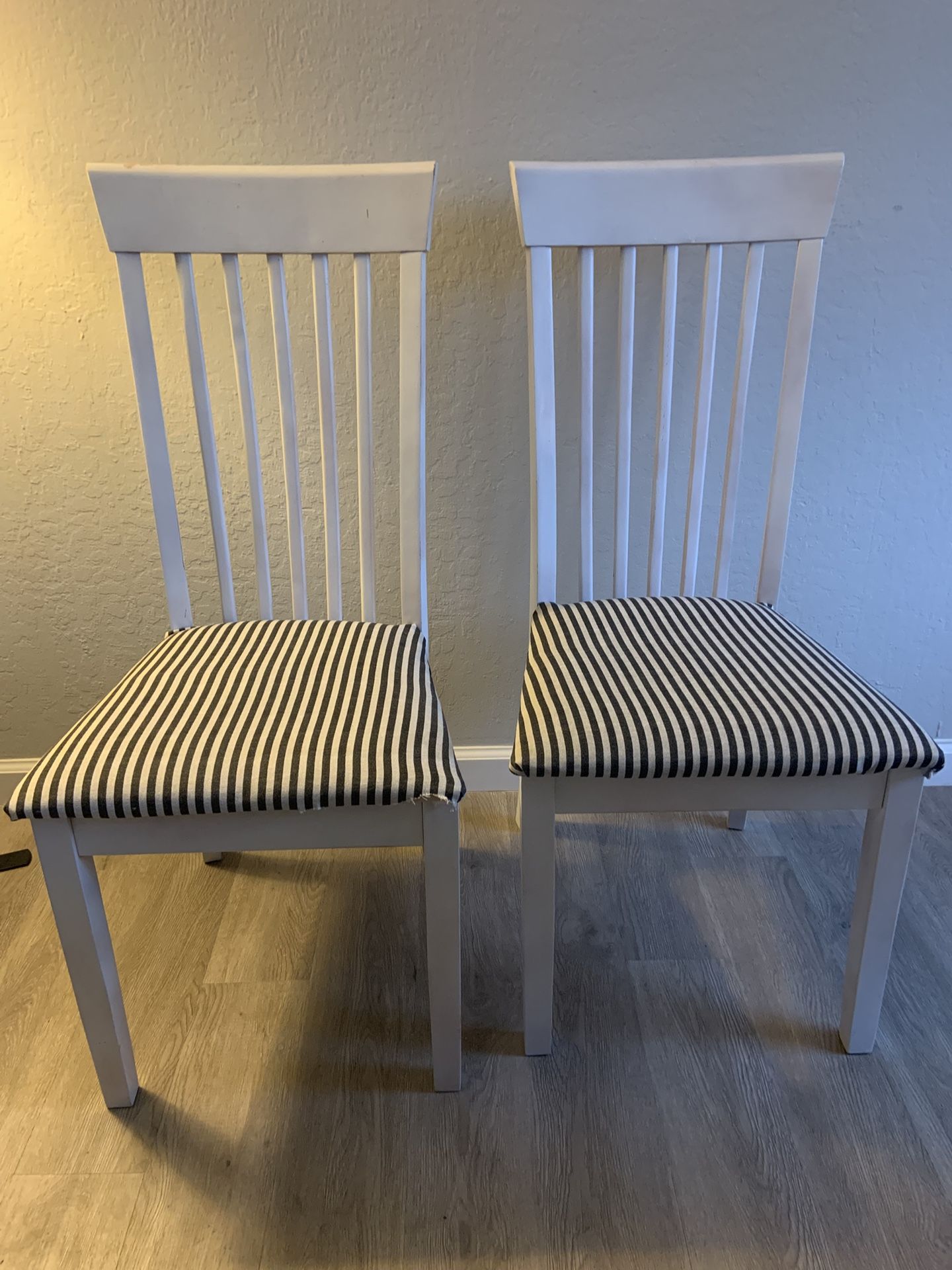 Two White Chairs