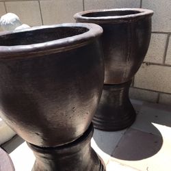 New Flower Pots Made Out Of Cement Beautiful Yard Decoration 