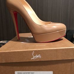 Christian Louboutin  BIANCA 140 PATENT CALF PK20 NUDE 37.5
