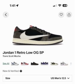 Jordan 1 Retro Low OG SP Travis Scott Mocha