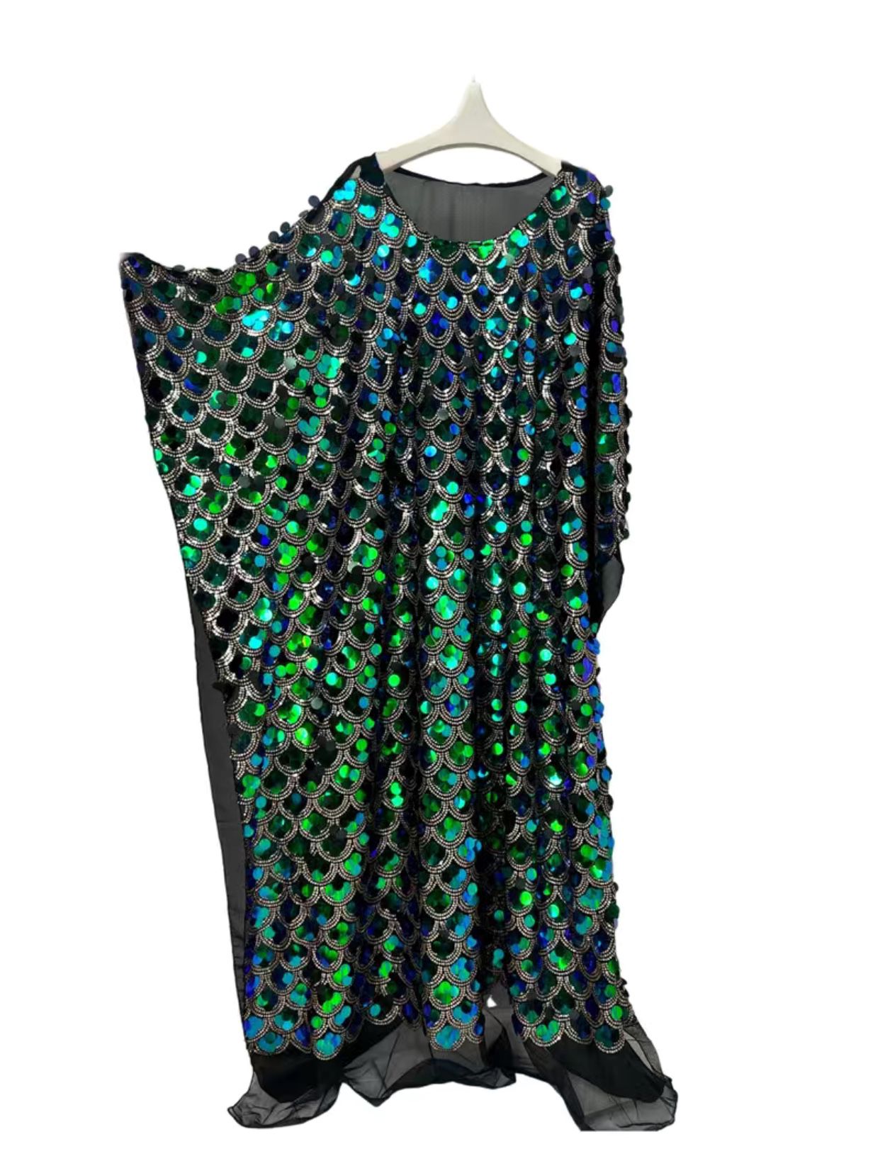 Plus Size Casual Sequin Kaftan Dress