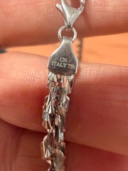 18k Italy 18.84g White Gold Necklace