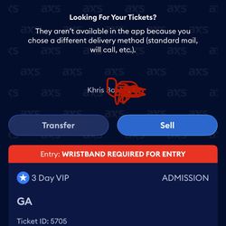 2 VIP Coachella Tickets Weekend 1