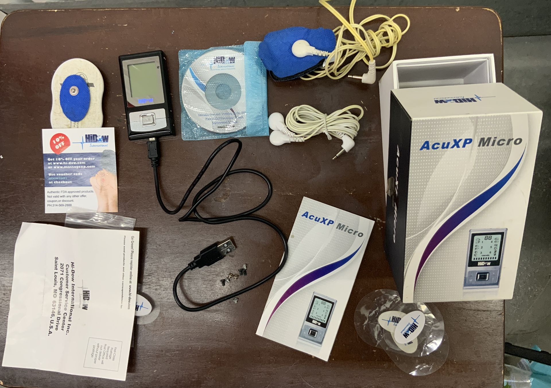 😃 1 Hi-DOW AcuXP Micro 💪🦵Muscle Stimulation Home Physical Therapy Massager Device... Value $145