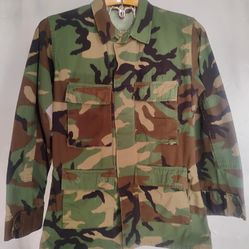 TRU-SPEC BDU Jacket Men’s Small Regular Woodland Camo Military Combat Coat

