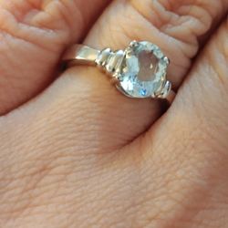 Flashy Cocktail Aquamarine Ring