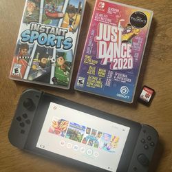NINTENDO SWITCH - 3 Games And Power Cord