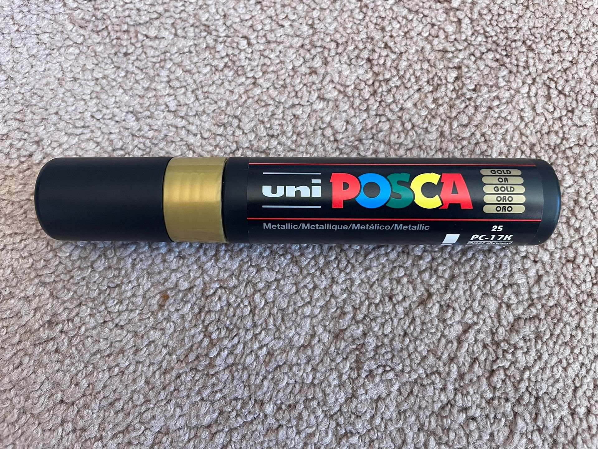 UNI POSCA PC17K  CHISEL TIP PAINT MARKER GOLD