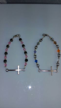 Handmade Swarovski Crystal Cross Bracelet