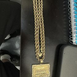 10k GOLD Rope chain & Last supper pendant