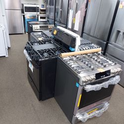 GE Gas/Electric Oven Ranges Black/White/Stainless Steel (Starting At $299)