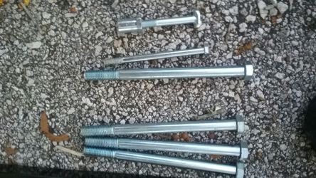 A few Bolts for basketball hoop setup