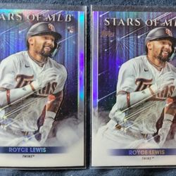 2022 Topps Update #SMLBC-84 ROYCE LEWIS RC Chrome + SMLB-84 Base Stars Of MLB Rookie Lot 