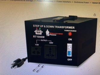 Rockstone Power 1000 Watt Voltage Converter Transformer - Heavy Duty Set Up/Down
