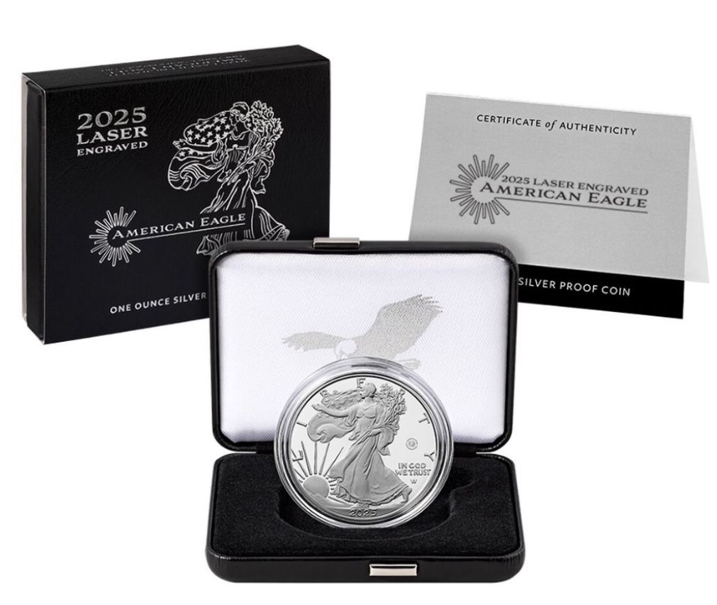 2025 Laser Engraved American Eagle One Ounce Silver Proof Coin *IN HAND* SEALED
