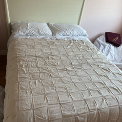 Off white full bed frame