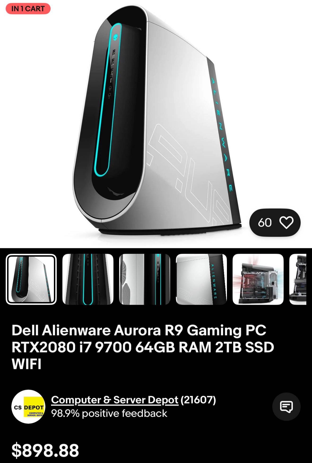 Alienware Gaming PC - i7-9900k 2080 RTX 16RAM