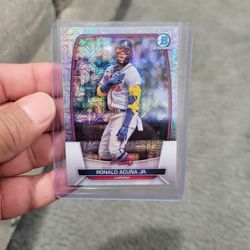 Ronald Acuna Jr. Bowman Chrome Mojo Baseball Card 