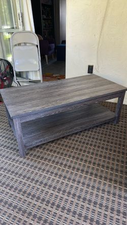 Dark gray/ brown wood coffee table