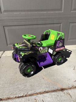 6V Grave Digger Ride on Car Monster Truck Monster Jam Graphics for Boys & Girls