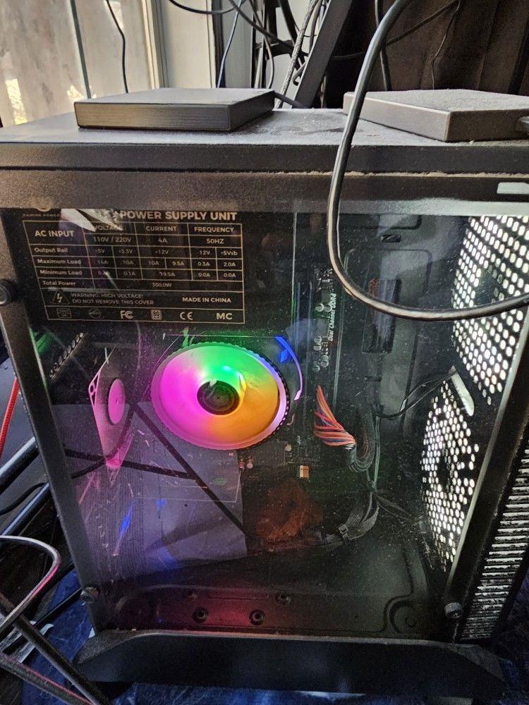 GAMINGPOWERPC G1 Gaming PC, Computer, Desktop, Prebuilt PC with RGB, AMD Ryzen 5 5600G 3.9GHz CPU, 7 Cores Radeon iGPU Graphics 1.9Mhz, 16GB DDR4 RAM,