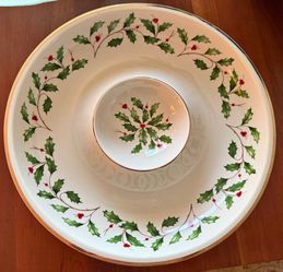Lenox Holiday Chip and Dip Platter