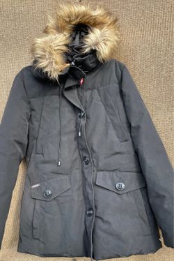 River Edge ZeroExposur winter snow Black Black Faux Fur jacket Womens Sz M NWOT