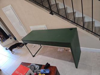 Desk and small cabinet