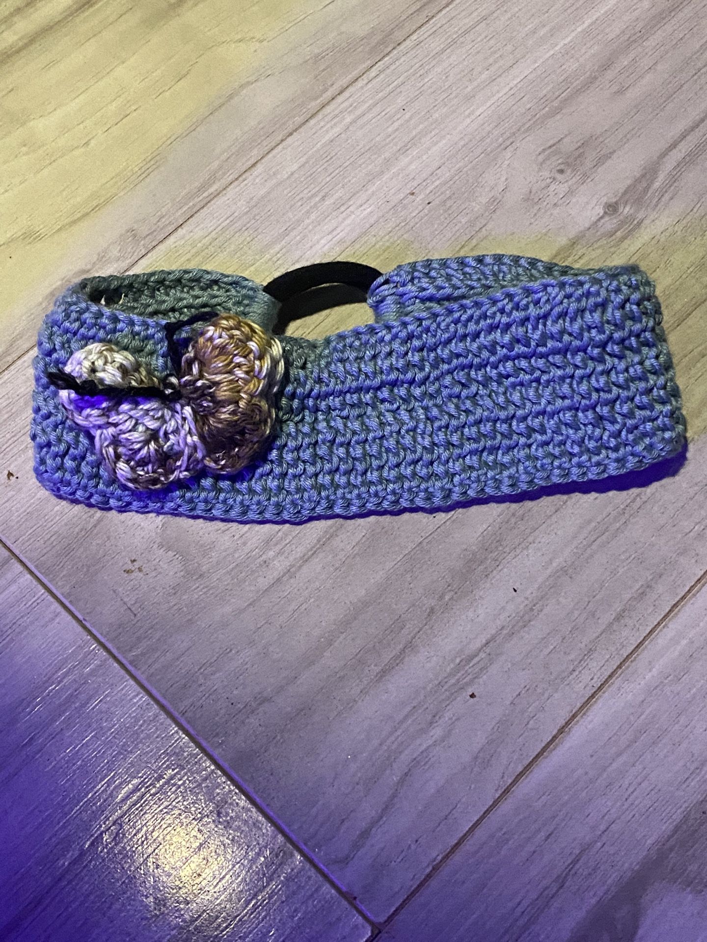 Handmade Crocheted Headband With Butterfly