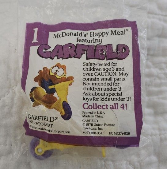 McDonald's Garfield On Scooter Happy Meal Toy 1978