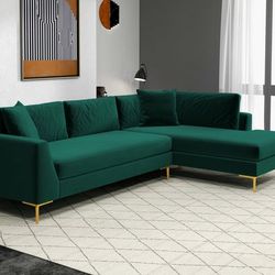 🚚Ask 👉Sectional, Sofa, Couch, Loveseat, Living Room Set, Ottoman, Recliner, Chair, Sleeper. 

✔️In Stock 👉Milo Green RAF Sectional