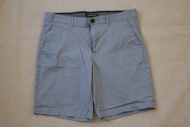 Michael Kors Men's Chino Shorts Size 33 Blue Stretch Flat Front Cotton Blend MK