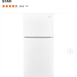 Frigidaire 28 in. 18 cu. ft. Top Freezer Refrigerator in White, ENERGY STAR