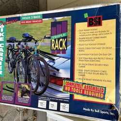 BSI Deluxe Triple Bike Rack Holds 3 bikes