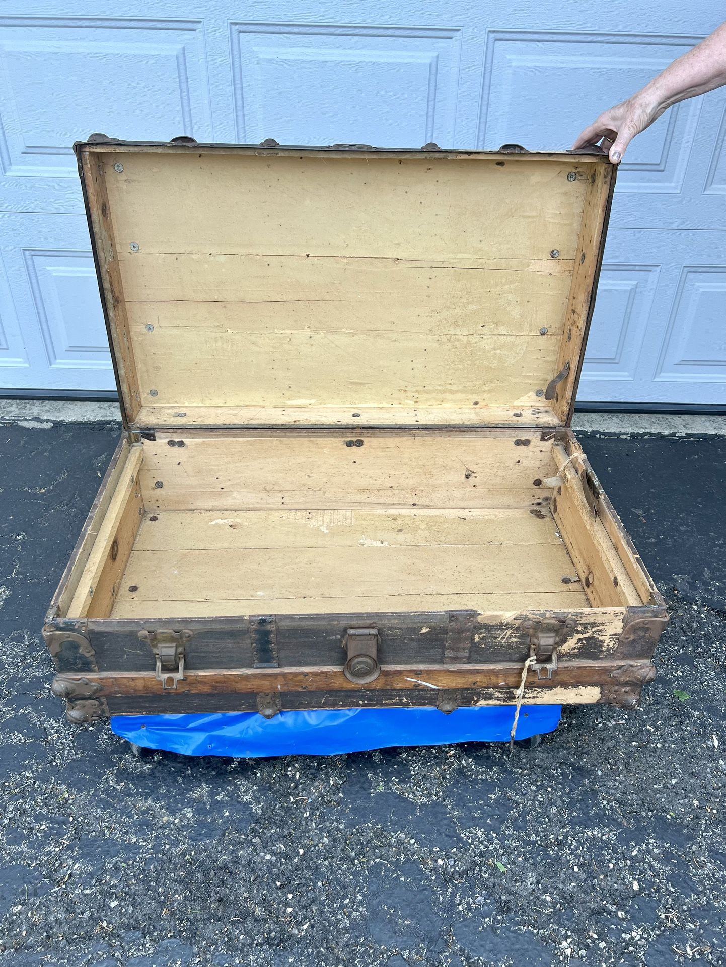 Antique Wooden Chest Trunk