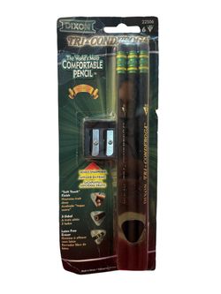 Dixon 22506 Tri Conderoga Cedar #2 Pencils pack of 6 with sharpener