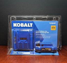KOBALT 2.0Ah Lithium-Ion Battery & Charger Kit 24V Max Works w/ 24 Volt (4159)