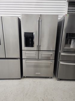 New KitchenAid 5 Doors Stainless Steel Fridge