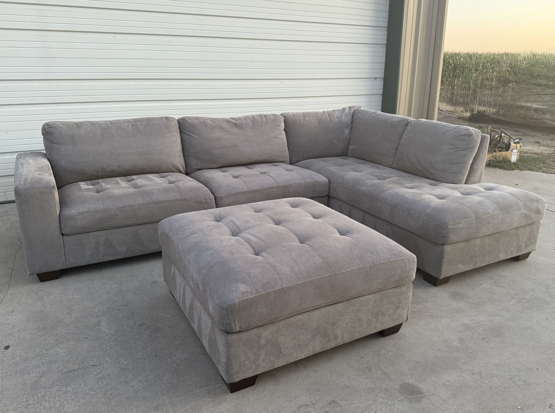 2 PIECE SECTIONAL WITH OTTOMAN