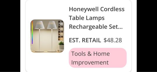Honeywell Cordless Table Lamps