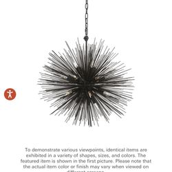 Kelly Wearstler Strada Medium Round Chandelier, Aged Iron (Wired)