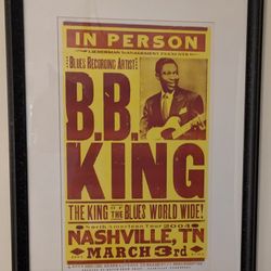 BB KING Nashville Concert Poster 